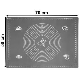 SELMA grafitszínű szilikon munkalap 70x50 cm