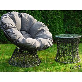 Szürke technorattan forgószék TWIST