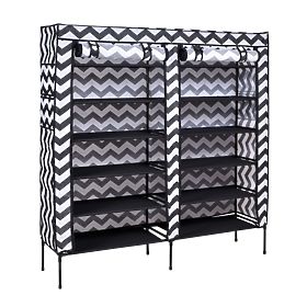 Textil cipőszekrény Gabi - zebra