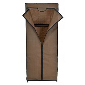 Textil szekrény polccal Fela - sötétbarna
