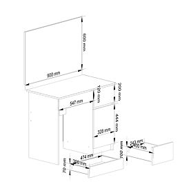 TOALETTPULT TÜKÖRREL CLP P-2/SL 900x600 JOBB PK FEHÉR