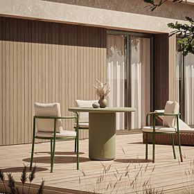 Vibonis kerti asztal 100 cm, kerek, cement, zöld