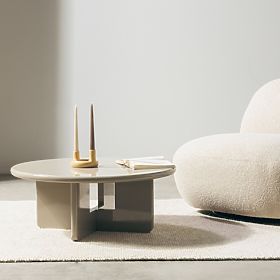 Vinto dohányzóasztal 80 cm, bézs, fényes, lectus